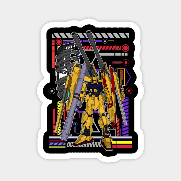 The MSN-00100 (MSN-100, MSN-001) Hyaku Shiki Magnet by gblackid