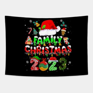 Family Christmas 2023 Matching Squad Santa Elf Tapestry