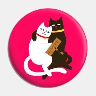 Anti-racism Cats Pin