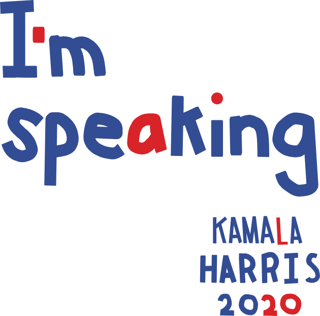 Im Speaking says Kamala Harris Kids T-Shirt by ellenhenryart