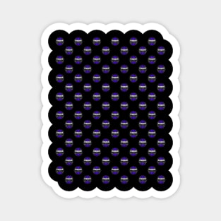 Chess Logo in Black, White and Purple Pattern Magnet