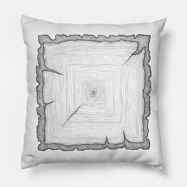 Square tree crosssection Pillow by jurjenbertens