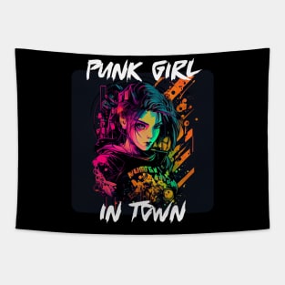 Graffiti Style - Punk Girl In Town 5 Tapestry