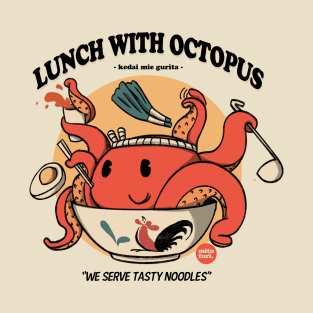 Cute Lunch With Octopus Ramen Noodle T-Shirt
