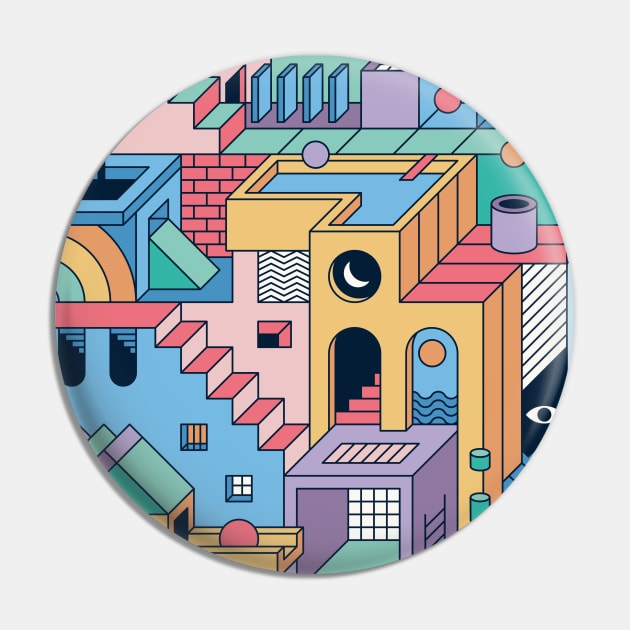 80s Escher Pin by Thepapercrane