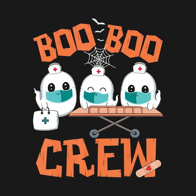 Boo Boo Crew Ghost Doctor Paramedic EMT Nurse Halloween by So Bright