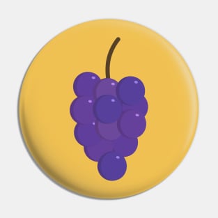 Bunches of purple grapes icon in flat design Pin