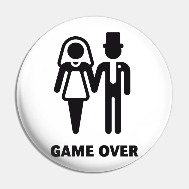 Game Over (Stag Party / Hen Night / Black) Pin by MrFaulbaum