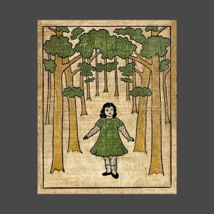 Little girl lost in the forest. T-Shirt