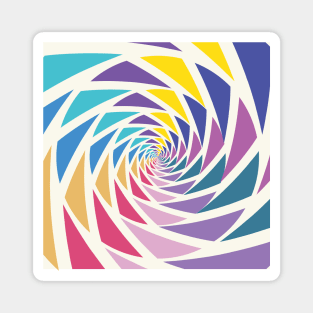 Kaleidoscope Mosaic Spiral Vortex Infinity Loop Pattern Magnet