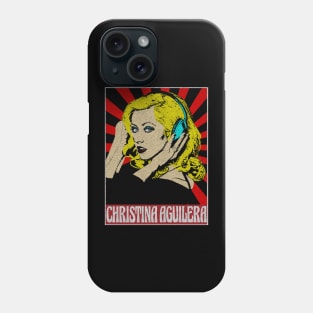 Christina Aguirela Headset Pop Art Style Phone Case