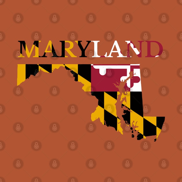 Maryland Map Flag by maro_00