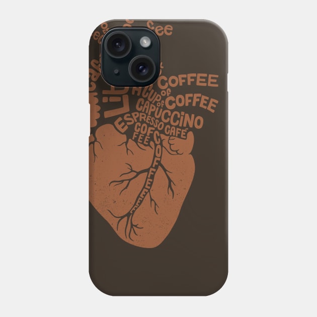 Coffee Lover Heart Phone Case by Tobe_Fonseca