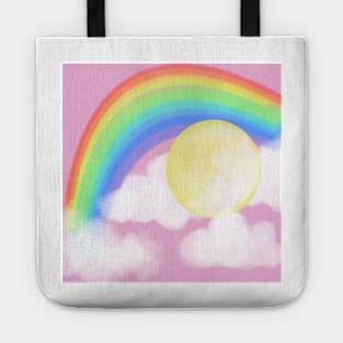 Pink Sky Rainbow and a MOON Tote