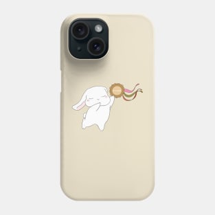 tamborine girl raise hand | white Holland Lop Rabbit | Bunniesmee Phone Case