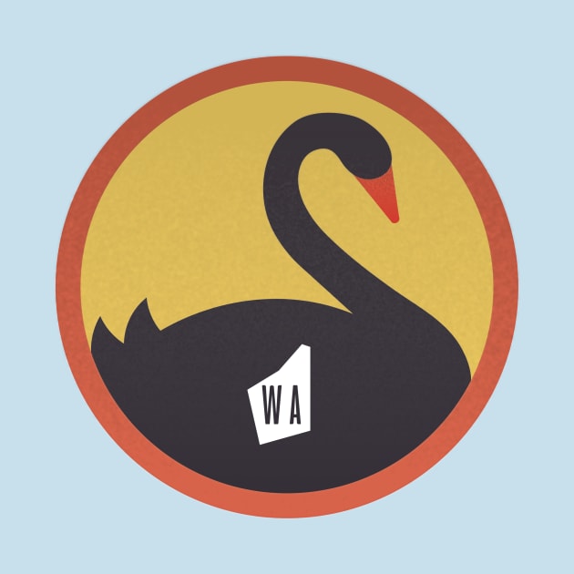 WA (Western Australia) Retro Style Logo by mushroompudding