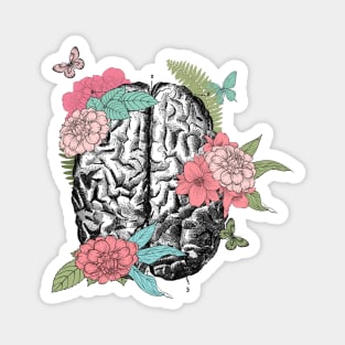 Floral anatomical brain Magnet