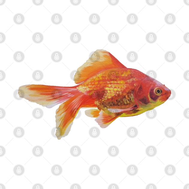 Goldfish painting (no background) by EmilyBickell