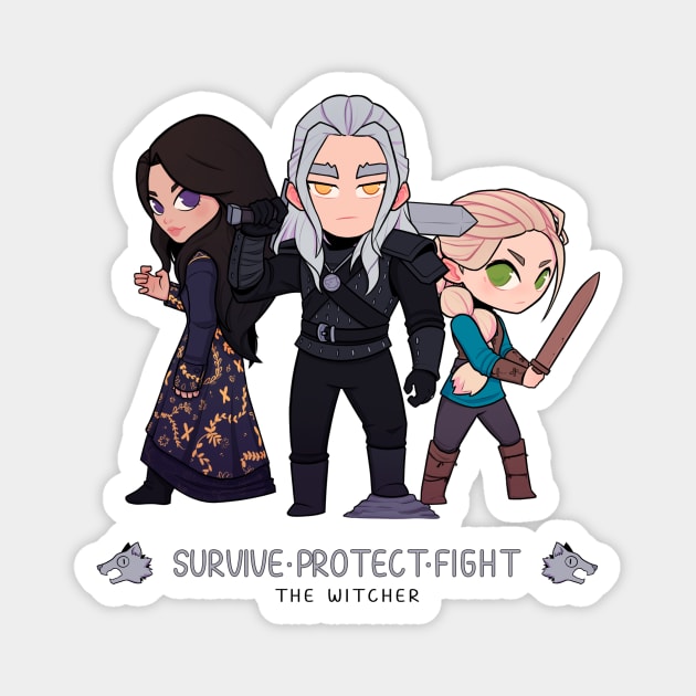 Survive Protect Fight Magnet by Susto