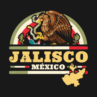 Jalisco Mexico - Mapa Bandera Mexicana - Mexican State T-Shirt