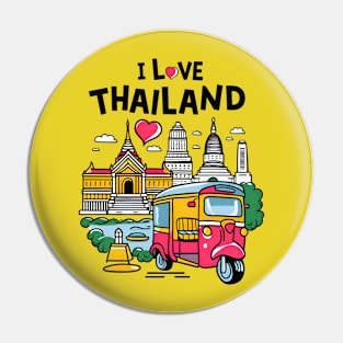 I love Thailand - Travel Souvenir Pin