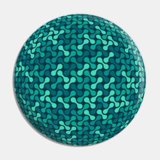 Metaballs Pattern Sphere (Teal) Pin