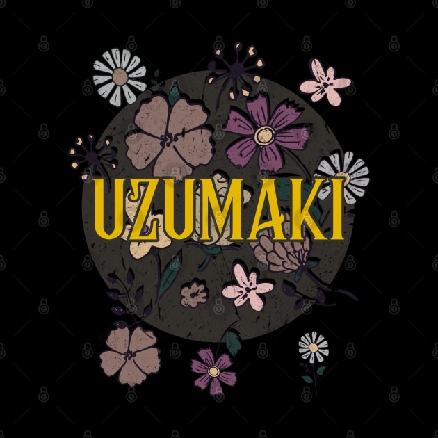 Aesthetic Proud Name Uzumaki Flowers Anime Retro Styles by Kisos Thass