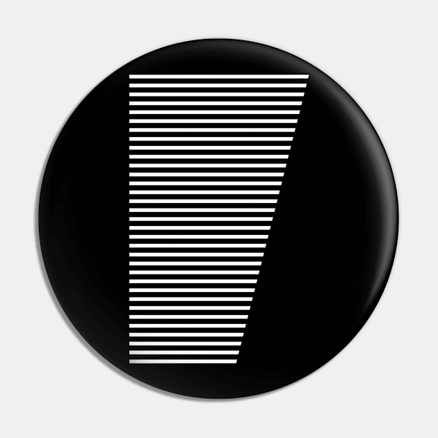 Sripes Pattern - BlackWhite Pin by BlackWhite