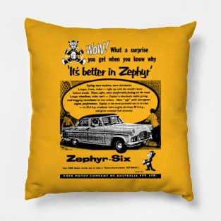 FORD ZEPHYR SIX - advert Pillow