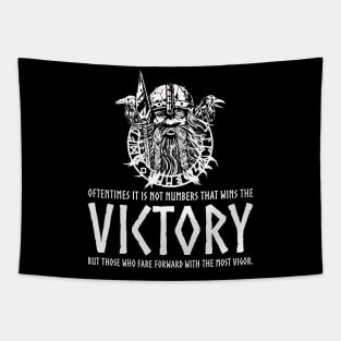 Norse Mythology Proverb - Victory - Nordic Viking God Odin Tapestry