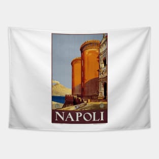 Napoli (Naples), Italy Vintage Travel Poster Design Tapestry