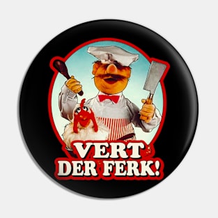 Swedish Chef Vert Der Ferk Retro Pin