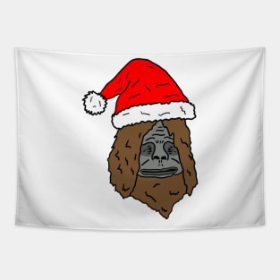 Santa Sassy the Sasquatch Tapestry