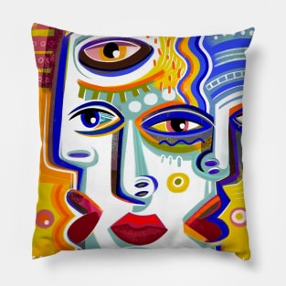 Art faces Pillow