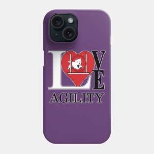 Dog Agility Love with a Westie Phone Case