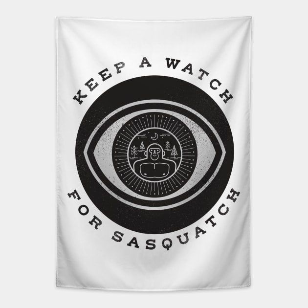 Keep a Watch for Sasquatch Tapestry by wharton