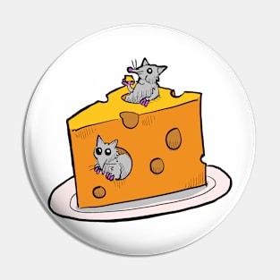 Mousey cheese Pin