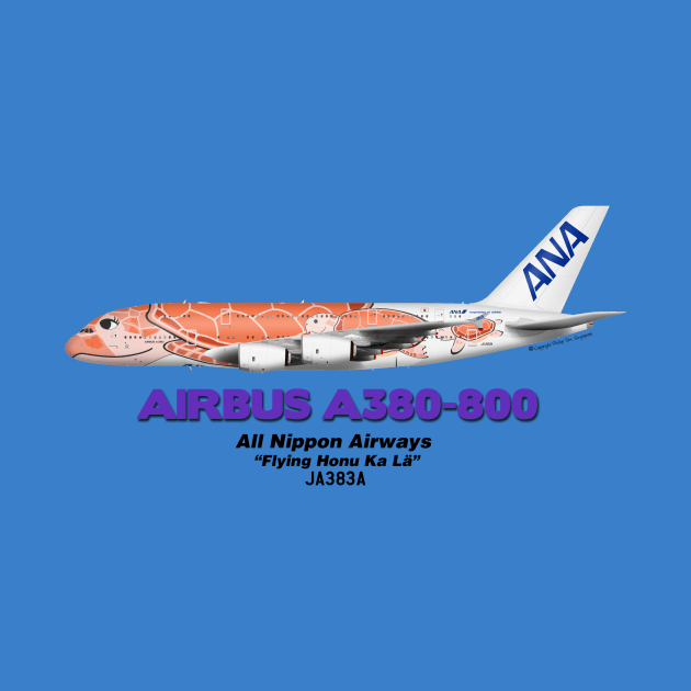 Airbus A380-800 - All Nippon Airways "Flying Honu Ka La" by TheArtofFlying