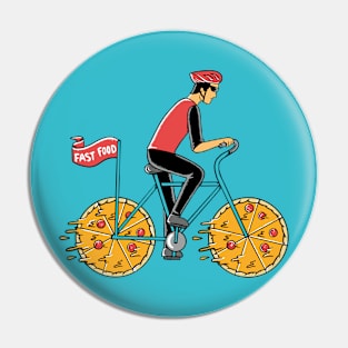 Pizza Bicycle Pin