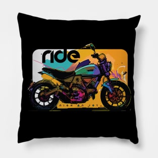 Ride Scrambler Icon cyber Pillow