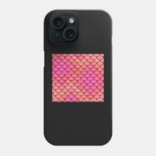 Mermaid Scales Faux glitter in Pink Phone Case