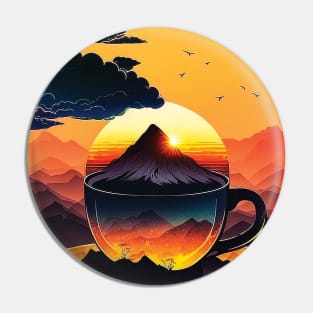 Cup of hot coffee in the morning Pin