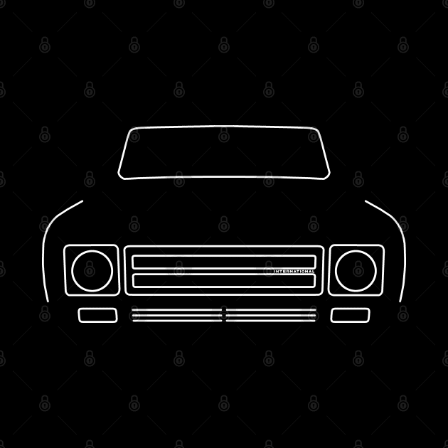 IH Scout II 4x4 1979 outline graphic (white) by soitwouldseem