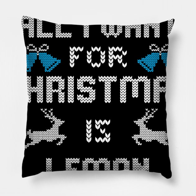 All I want for Christmas is Lemon - Ugly Christmas Design Pillow by Designerabhijit