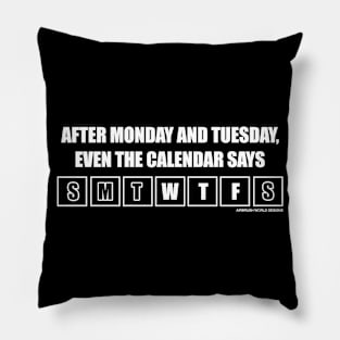 Even The Calendar Says WTF Funny Inspirational Novelty Gift Pillow