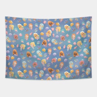 Cute Cartoon Mermaids Tapestry