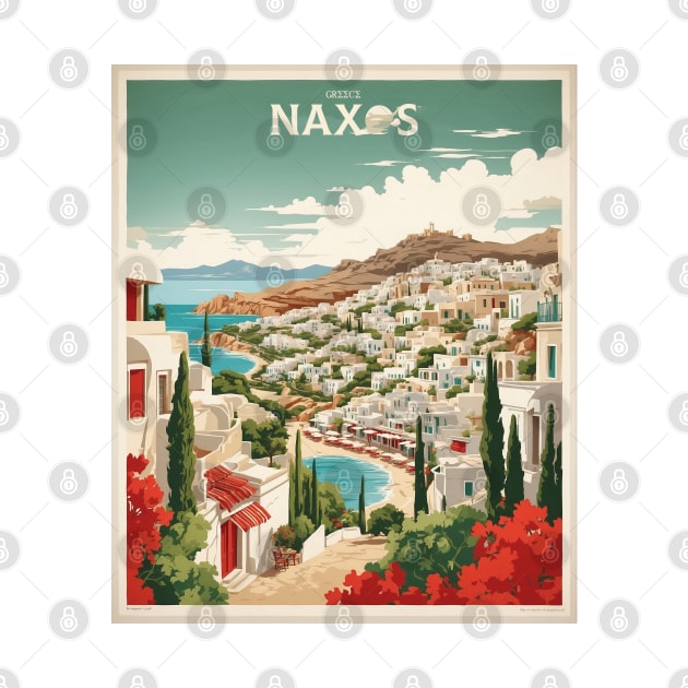 Naxos Greece Tourism Vintage Travel Poster by TravelersGems