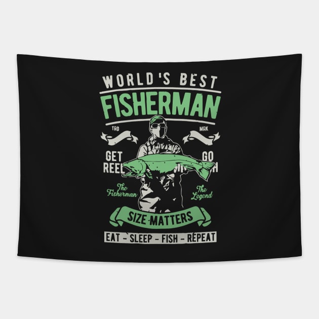 FISHER MAN Tapestry by lounesartdessin