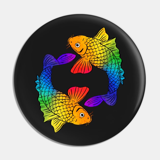 Koi Carp With Rainbow Scales Pin by Koiartsandus