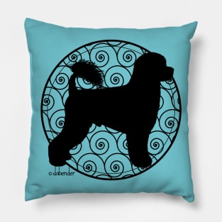 Portuguese Water Dog Retriever Waves Pillow